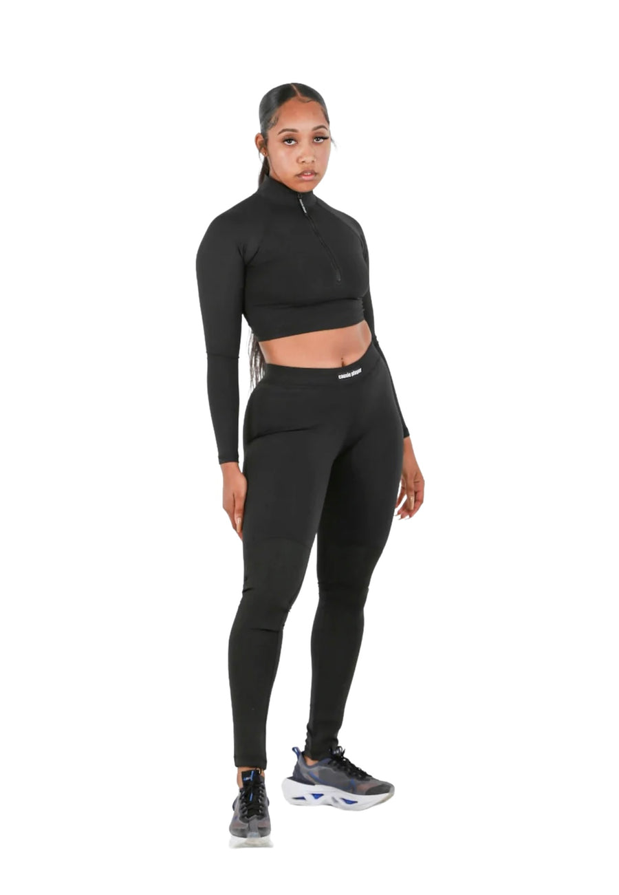 black yoga fitness leggings