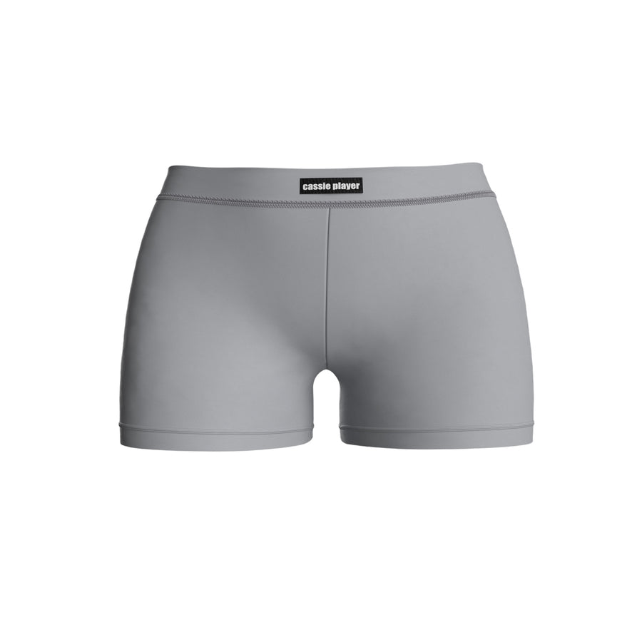 grey loungewear fitness shorts